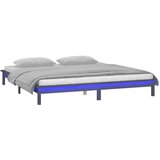  Posteljni okvir siv 135x190 cm trden les, (21073553) | Shoptok.si