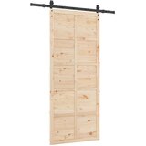  Klizna vrata Prirodna 80 x 208 cm Masivna borovina Smeđa 152.5 x 2.5 x 208 cm | shoptok.hr