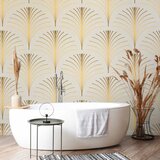  Foto tapeta - Gold Linear Pattern on Marble Background 500x350 Vodootporna | shoptok.hr