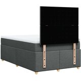 vidaXL Box spring postelja z vzmetnico temno siva 120x200 cm blago | Shoptok.si