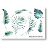 Slike na platnu sa tekstom watercolor exotic plants (moderne)