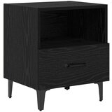 vidaXL Nočna omarica s predalom 2 pcs Črni hrast 40 x 35 x 47.5 cm | Shoptok.si