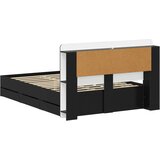  Okvir kreveta s pohranom Crna 150 x 200 cm Konstruirano drvo | Eponuda.ba