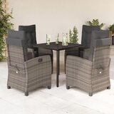 vidaXL 5-dijelni vrtni blagovaonski set sivi od poliratana | shoptok.hr