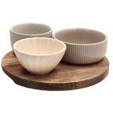  SET ZDJELICA 3/1 NA DRVENOM PODLOŠKU 20CM TAPAS Cijene
