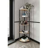 Hanah home polica za knjige bookcase 5 corner oak