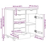  Gležnji kabinet s kolesom Medeno rjava 63,5 x 39 x 65,5 cm, (5000232609) | Shoptok.si