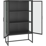  Visoka komoda antracit 80x35x135 cm od čelika i kaljenog stakla | shoptok.hr
