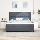  Krevet s opruga kutije Tamno siva 180 x 200 cm Baršun | shoptok.hr