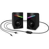 Connect IT CSP-1100-BK - SET 2x LED RGB gejmerskih zvučnika 6W/5V, crna | Eponuda.com