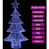 vidaXL Božično drevo med 160 LED Modra 150 cm Akril | Shoptok.si