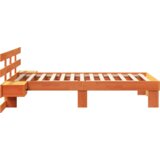  Krevetna konstrukcija s ladicama s uzglavljem Voštano smeđa 90 x 200 cm | shoptok.hr