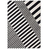 Elle Decoration Crno-bijeli ručno rađen vunen tepih 160x230 cm Stryve Flux – Cijene