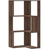 Furnova Kotna knjižna omara 3-nadstropna rjavi hrast 50x50x102 cm, (22069034) | Shoptok.si