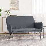  Klupa tamnosiva 108 x 79 x 79 cm baršunasta | shoptok.hr