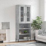 vidaXL Visoka komoda siva betona 69 5x34x180 cm od konstruiranog drva | shoptok.hr