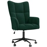  Stolica za opuštanje tamnozelena baršunasta | shoptok.hr
