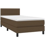  box spring s madracem LED tamnosmeđi 100x200 cm tkanina | shoptok.hr