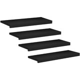 Step treads 4 kom. 80 x 25 x 2 cm Crna Čvrsto drvo bukve | shoptok.hr