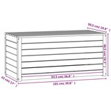  Vrtna kutija siva 101 x 50,5 x 46,5 cm od masivne borovine | shoptok.hr