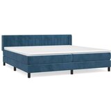 S oprugama i madracem tamnoplavi 200x200 cm baršunasti | shoptok.hr