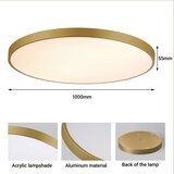  Immax NEO 07312L-LED prigušiva stropna svetiljka SEMPLICI 128W/230V prečnik 100 cm Wi-Fi Tuya zlatna + daljinski upravljač | Eponuda.com