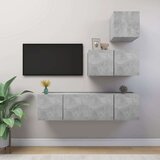  Komplet TV omaric 4-delni betonsko siva iverna plošča, (20733917) | Shoptok.si