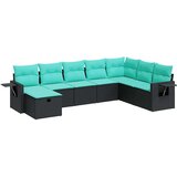  Vrtna sedežna garnitura 8-delna z blazinami črn poli ratan, (22048308) | Shoptok.si