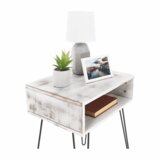 Kondela Odlagalna mizica /nočna omarica, vintage bela / črna, HONEJ | Shoptok.si
