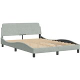 vidaXL Krevet s madracem svjetlosivi 140x190 cm baršunasti | shoptok.hr