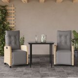 vidaXL 3-dijelni vrtni blagovaonski set od poliratana s jastucima bež | shoptok.hr