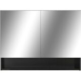 vidaXL lED kupaonski ormarić s ogledalom crni 80 x 15 x 60 cm MDF | shoptok.hr