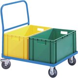 eurokraft pro jeklen skladiščni voziček, okvir dxš 810 x 610 mm, za zaboje za zlaganje, nosilnost 200 kg | Shoptok.si