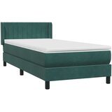 Box spring postelja z vzmetnico temno zelena 80x220 cm žamet, (21791121) | Shoptok.si