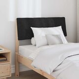  Tapecirani uzglavlje Crna 80 cm Čvrsto borovo drvo | shoptok.hr