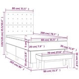 Krevet s oprugama i madracem bijeli 80 x 200 cm od umjetne kože | shoptok.hr