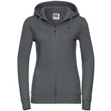RUSSELL Dark grey women's hoodie with Authentic zipper Cene