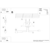 Sollux Lighting Lestenec VECTOR 4 črn, (21348292) | Shoptok.si