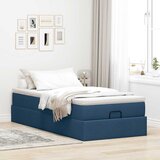  Otomanski okvir kreveta s madraca plavi 100x200cm tkanine | Eponuda.com