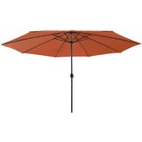  Zunanji senčnik z LED Lučkami 400 cm terakota | Shoptok.si