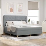  Krevet s opruga kutije Svijetlo siva 200 x 180 cm tkanina | shoptok.hr