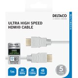 Deltaco kabel ULTRA High Speed HDMI, 48Gbps, 1m, bijeli | shoptok.hr