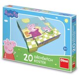 Dino Peppa Pig drvene kockice 20 komada Cene