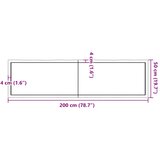Stolna ploča tamnosmeđa 200x50x(2-6) cm obrađena hrastovina | shoptok.hr