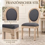 Blagovaonske stolice set od 2 kuhinjske stolice s naslonom izgled lana za blagovaonski stol siva+prirodna | shoptok.hr