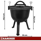 Kaminer emajlirani gusani kotlić 10L s poklopcem (za kotlovinu, gulaš, otvorenu vatru) | Shoptok.si