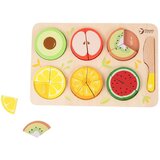 Classic World drveno voće za rezanje na čičak + učenje razlomaka i dijeljenja montessori 23 kom. | shoptok.hr