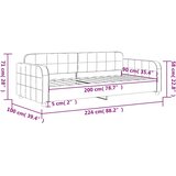  Dnevni krevet svjetlosivi 90 x 200 cm baršunasti | shoptok.hr