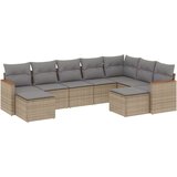  9-dijelni set vrtnih sofa s jastucima bež od poliratana | shoptok.hr