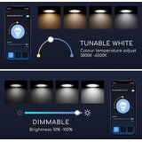 Aigostar LED prigušiva ugradna svetiljka 12W/230V prečnika 17 cm Wi-Fi | Eponuda.com